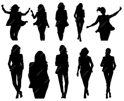 Premium Vector A Set Of Very High Quality Silhouette Business People