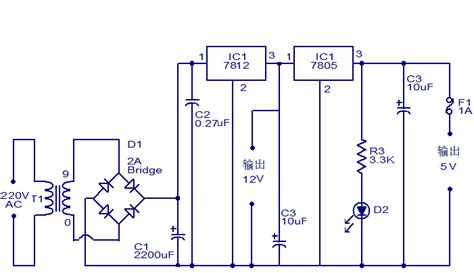 12v转5v 7805电路图文档之家