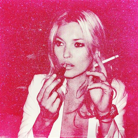 Kate Moss Pink Painting By Shane Bowden Fine Art America