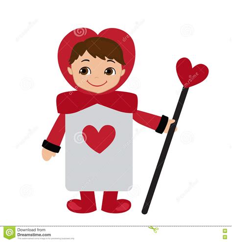Queen Of Hearts Guard From Wonderland Story Stock Vector