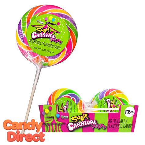 Giant Sour Carnival Pops 12ct