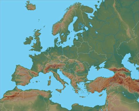 Physical Map Of Europe 7084 Hot Sex Picture