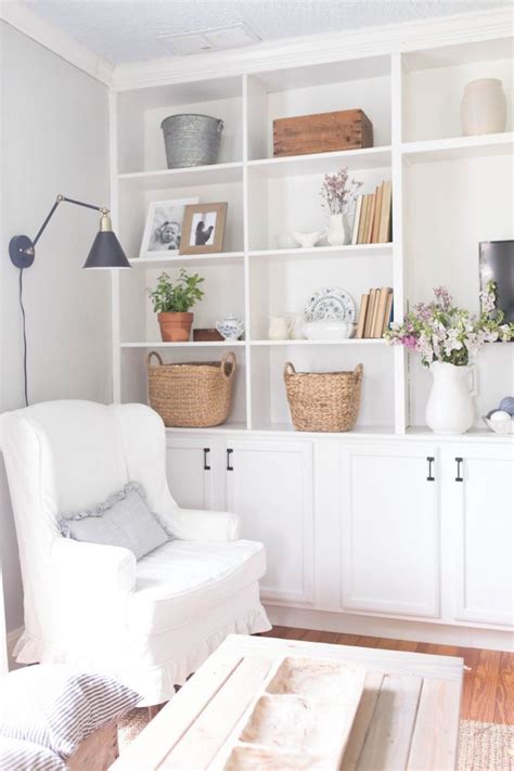 Farmhouse Modern Great Bookshelf Styling Built In Shelves Living