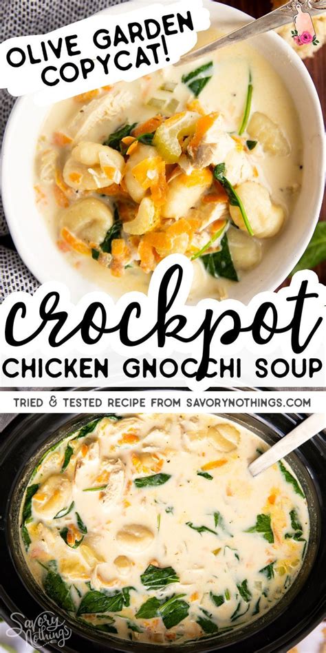 Olive garden chicken gnocchi soup crock pot. Crockpot Chicken Gnocchi Soup in 2020 | Chicken gnocchi ...