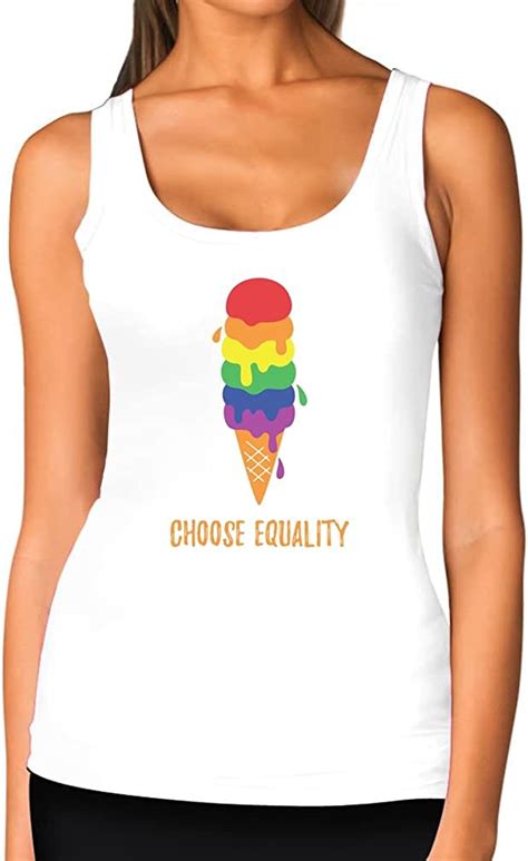 Amazon Com LGBT Tank Equality Rainbow Gay Lesbian Ice Cream Pride Flag