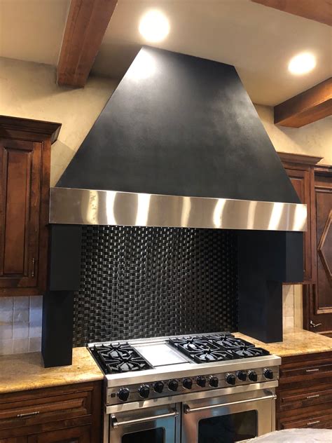 This Beautiful Custom Handcrafted Vent Hood Features A Textured Paint