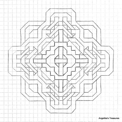 Graph Paper Art Made By Myself Graph Paper Art Geometric Drawing