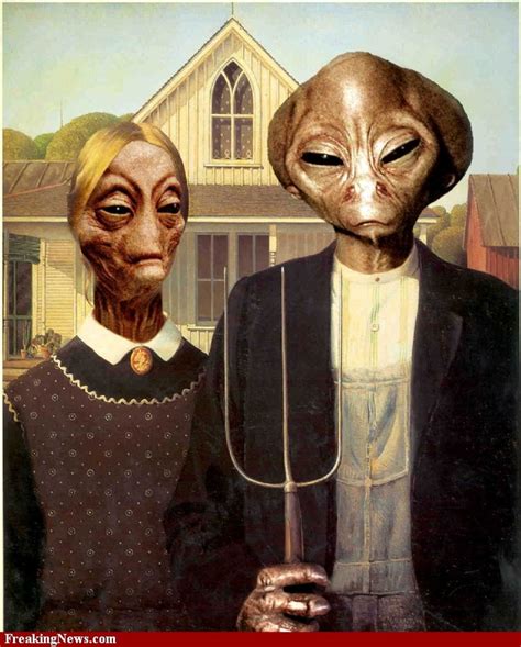 Gothic Aliens With Images Grant Wood American Gothic American