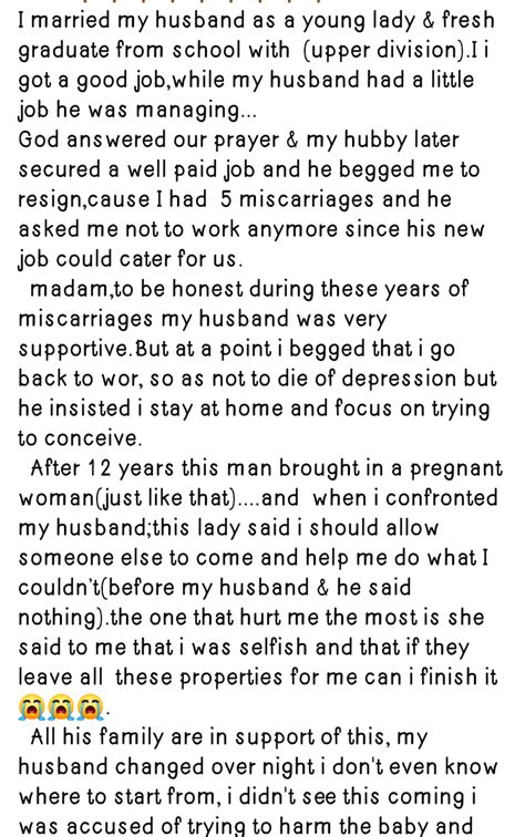 Wife Cries Out After Husband Dump Her Due To Miscarriages Afrinik