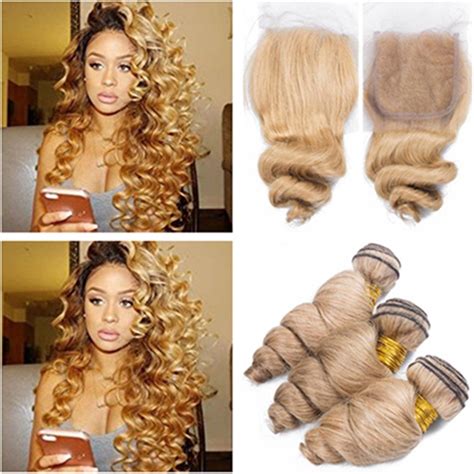 Amazon Com Tony Beauty Hair Virgin Peruvian Honey Blonde Human Hair