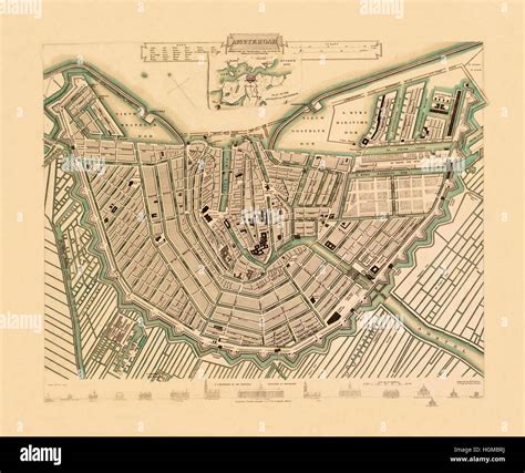 Mapa De Amsterdam 1850 Banque De Photographies Et D’images à Haute Résolution Alamy