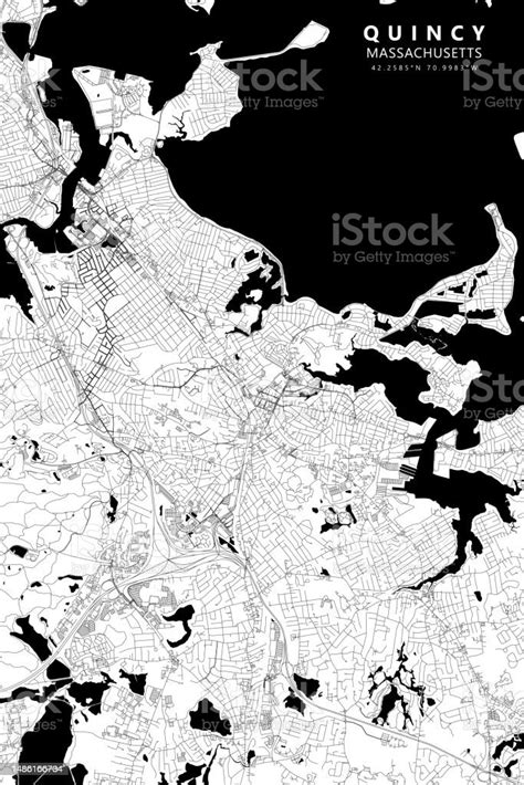 Quincy Massachusetts Usa Vector Map Stock Illustration Download Image