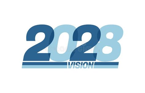 Happy New Year 2028 Typography Logo 2028 Vision 2028 New Year Banner