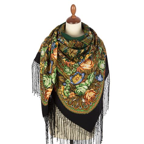 women elite authentic pavlovo posad shawl 148x148 cm etsy