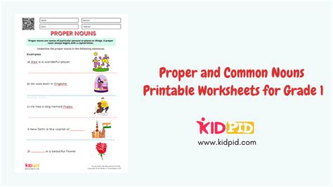 Proper And Common Nouns Printable Worksheets For Grade 1 Kidpid