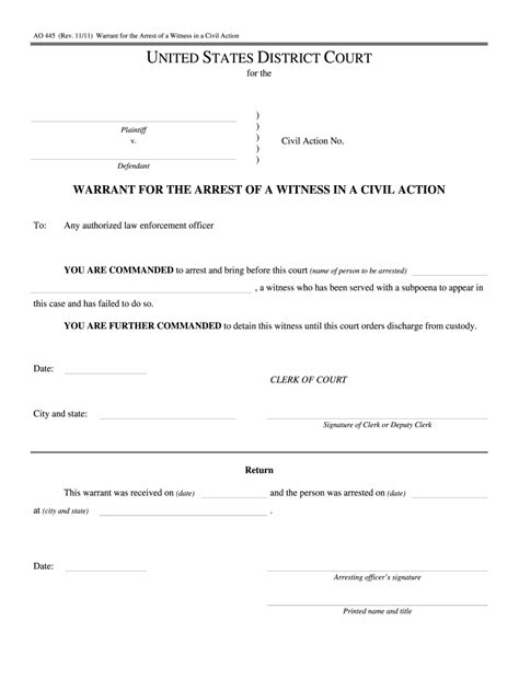 Arrest Warrant Template Fill Out And Sign Online Dochub