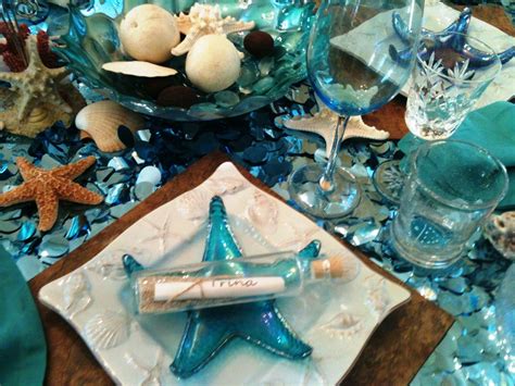 Package includes 1 mermaid happy birthday banner and 1 paper decorating kit. Sneak Peak At "Under The Sea" Table | Sea wedding theme ...