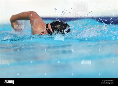 Swimming Pool Athlete Training Indoors For Professional Competition