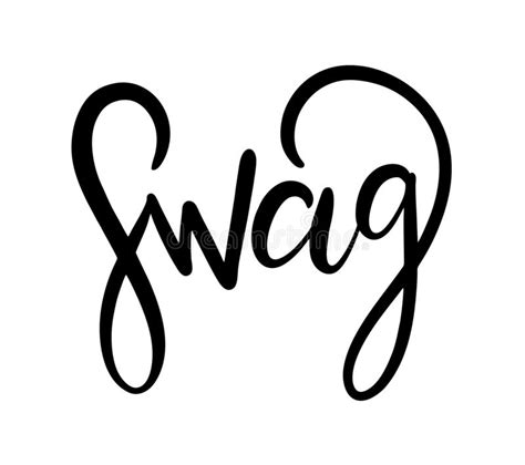 Swag Hand Drawn Vector Lettering Isolated On White Background Stock