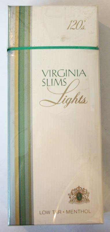 Virginia Slims Lights 120s Menthol Vintage American Cigarette Pack Cigarette Collector