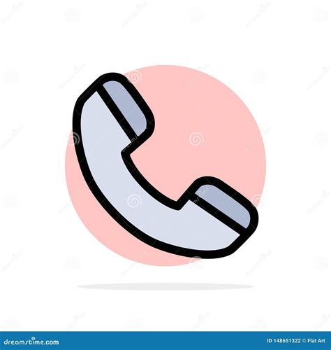 Call Phone Telephone Abstract Circle Background Flat Color Icon Stock