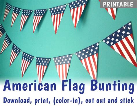 American Flag Bunting Usa Flag Bunting Fourth Of July Etsy
