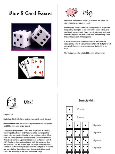 Poker dice have six sides, one each of an ace, king, queen, jack, 10, and 9, and are used to form a poker hand. Dice Games Booklet | Gambling | Consumer Goods