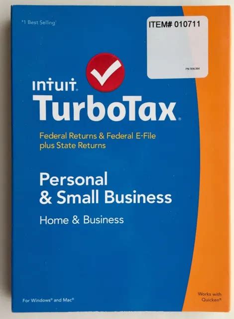 Intuit Turbotax Turbo Tax Small Business 2014 Fed E File Cd Pc Mac Free