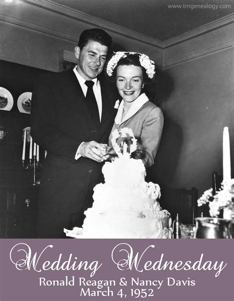 Wedding Wednesday Ronald Reagan And Nancy Davis Were Married On March 4