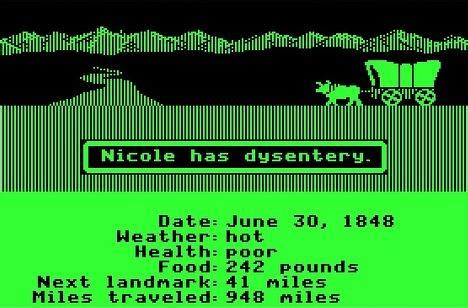In certain points of the game, oregon trail players might reach a river and be faced with a difficult decision settlers brought along deadly diseases like measles and small pox. Do Want! ~ The Geek Spot