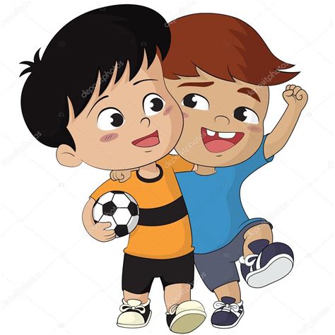 Cartoon Soccer Kidsvector And Illustration — Stock