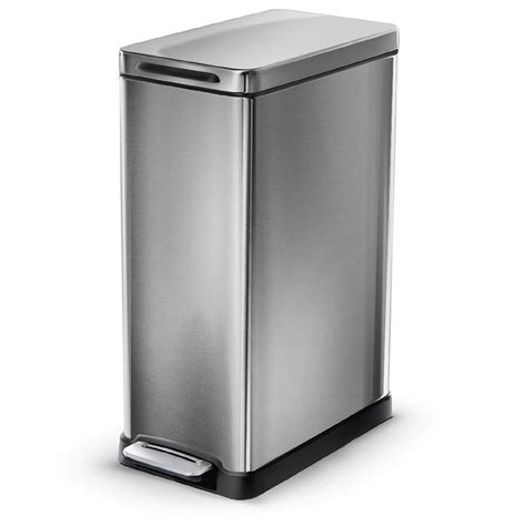 Home Zone Living Kitchen Step Garbage Can Stainless Steel 12 Gal 45