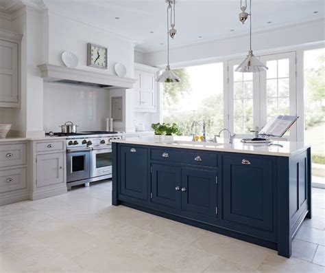 Navy And Gray Kitchen - JamesClewis