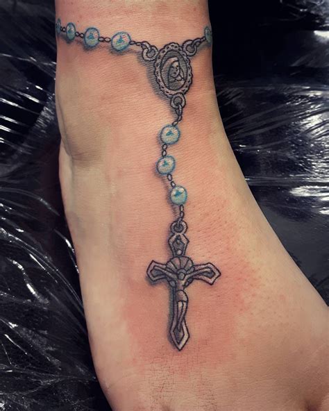 Sketch ankle rosary tattoo design. Tatoos #rosaryfoottattoos Tatoos | Rosary tattoo on hand, Rosary bead tattoo, Rosary foot tattoos