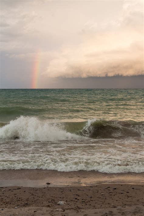 A Rainbow Over Lake Michigan Rose Clearfield