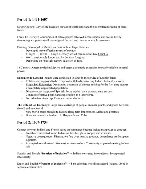 Apush Review - add - Period 1: 1491- Desert Culture: Way of life based