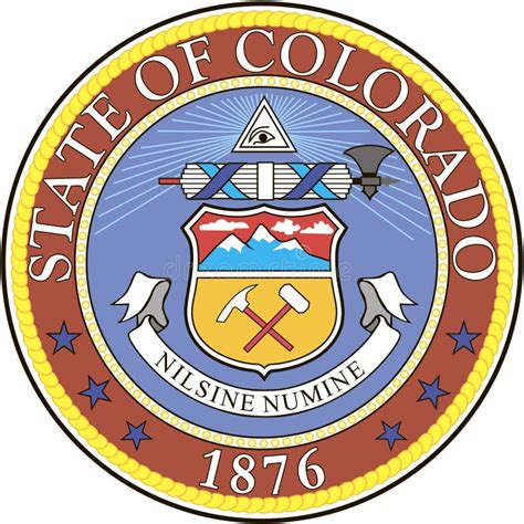 Coat Of Arms Of The State Of Colorado America Stock Illustration