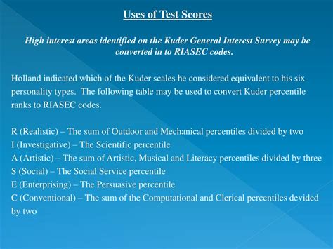 Ppt Kuder General Interest Survey Powerpoint Presentation Free