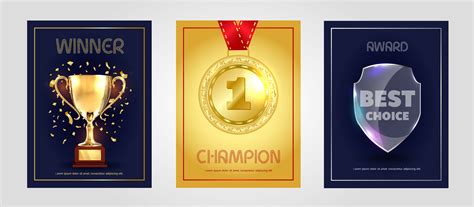 Vector Poster Design For Winner Champion And Best Choice Award 342253