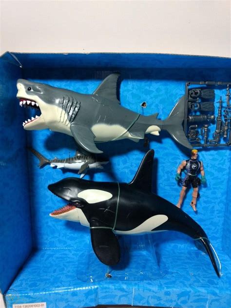 Great White Shark And Killer Whale Playset Animal Planet New Toys