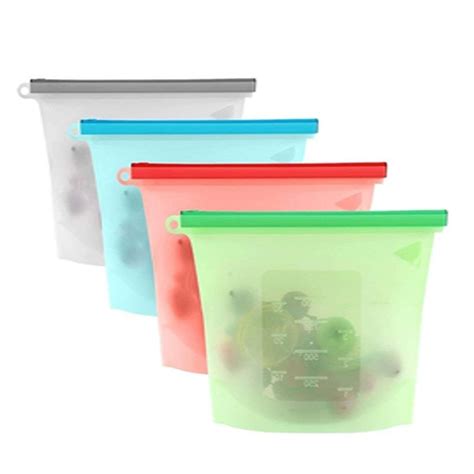 Reusable Silicone Food Storage Preservation Bags Best Meal Prep