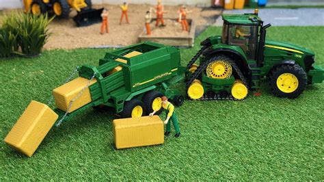 Bruder Rc Tractor Farm Work With Hay Bales Agriculture Machinery For