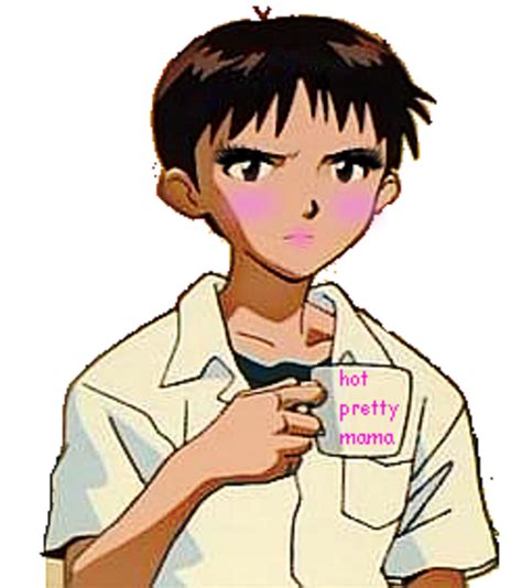 Hot Pretty Mama Shinji Holding A Mug Know Your Meme