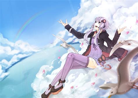 Wallpaper Anime Girl Flying Bird Sky 3035x2149 Wallhaven