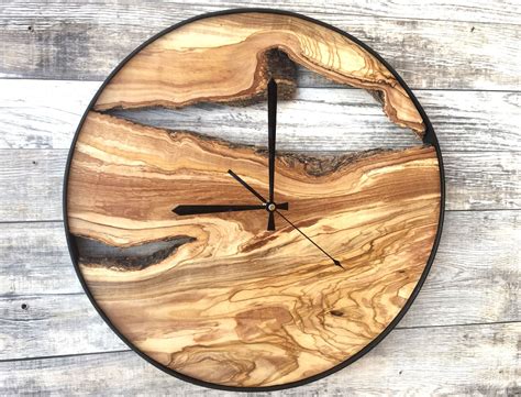 Wood Wall Clock Wooden Clock Natural Wood Clock Wooden Wall Clock