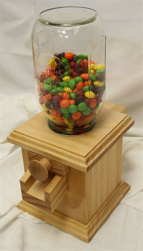 Hand Made Wooden Candy Dispenser Mandm Peanut Skittles Snack Etsy