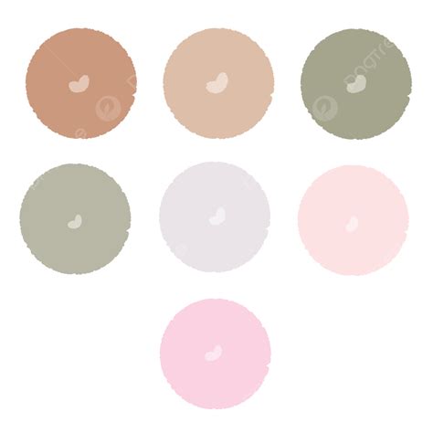 Aesthetic Pastel White Transparent A Pack Of 7 Cute Aesthetic Circle