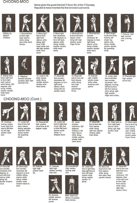Taekwondo Forms Martial Arts Workout Taekwondo