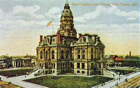 Terre Haute Postcards Vigo County Court House 3