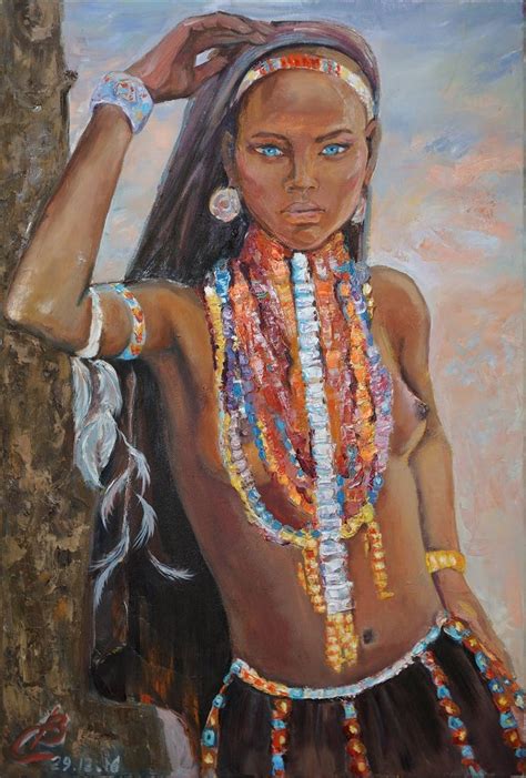 African Woman Art African Painting Original Art Black Woman Etsy African Women Art African